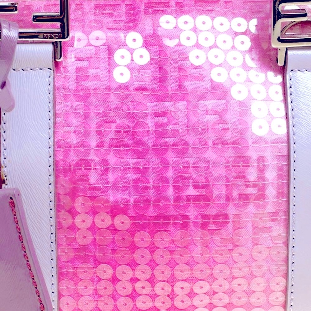 Fendi Limited Edition Vintage 1997 Pink Zucchino Sequins Mini Forever Bag - Picture 7 of 15
